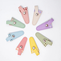 Étui de protection pour ciseaux à broder en cuir PU coloré, petit étui de protection vintage pour ciseaux pointus et tranchants