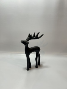 Figurine de rhinocéros en métal aluminium doré moderne, statue d'animal artisanale, sculpture décorative de table, décoration de bureau - Product Image 6