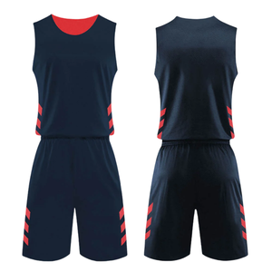 Uniforme de Baloncesto Azul Marino Personalizado Unisex, Conjunto de Camiseta y Pantalones Cortos Deportivos Transpirables con Estampado, Nombre y Número del Equipo Personalizados - Product Image 1