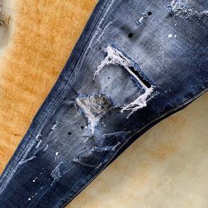 Jeans de Mezclilla Cruda Índigo para Hombre, Estilo Recto Tradicional, Suministro del Fabricante - Product Image 4