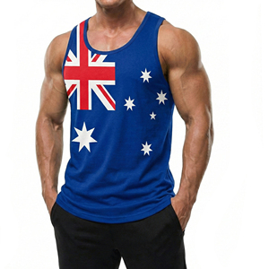 Camiseta sin Mangas de Alta Calidad para Hombre, con Estampado Animal Personalizado, 100% Algodón, ODM, Camiseta Deportiva sin Mangas, de Secado Rápido y Transpirable para Gimnasio - Product Image 1