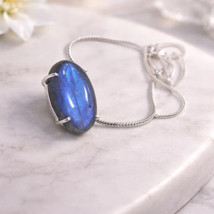 German <b>Silver</b> Necklace Best Price Wholesale Price luxury Design Trending Top Quality Labradorite Natural Gemstone Handmade - Product Image 3
