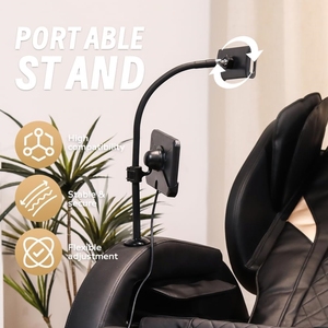 Fauteuil de massage portable pliable zéro gravité, inclinable corps entier, commande vocale IA, shiatsu, repose-jambes automatique, massage des mollets et des pieds - Product Image 2