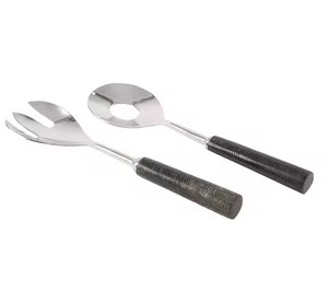 Elegant Stainless Steel Salad <b>Server</b> Collection Luxury <b>Buffet</b> Service Tools - Product Image 2