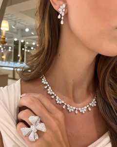 Diamond Bow Tie Statement <b>Ring</b> 5 Carat 14k 18k <b>Gold</b> Pave Round Lab Grown Large Heavy Pinky <b>Cocktail</b> Bands Manufacturer Wholesale - Product Image 5
