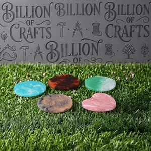 Multicolor Resin <b>Round</b> Eco-Friendly Non-Slip Coaster Decorative Beverage <b>Mats</b> for Modern Tabletop Decor - Product Image 3