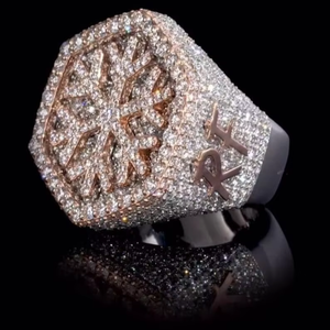 Iced Out Custom Letter <b>Ring</b> Moissanite Diamond 925 Silver Luxury Bling Statement Hip Hop Jewelry For <b>Men</b> - Product Image 1