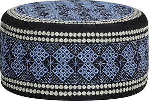 Nouveaux bonnets de prière islamiques personnalisés imprimés Oman Namaz, 100 % coton, imperméables, brodés, pour hommes musulmans, vente en gros OEM ODM - Product Image 3