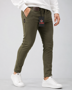 Pantalon cargo en denim délavé pour homme Fly Humble, coupe classique, kaki, coton, formel, respirant, léger, couleur unie, style été - Product Image 5