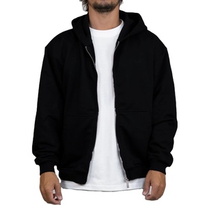 Wholesale Bulk <b>Men's</b> Zipper Hoodies Custom Logo OEM Supplier <b>Men's</b> Zipper Hoodie Custom Embroidered Cotton <b>Black</b> Hoodie - Product Image 3