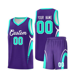 Tenue de basketball personnalisée, ensemble de maillots et shorts de basketball réversibles, maillots et shorts d'équipe par sublimation, ensembles de tenues de basketball - Product Image 1