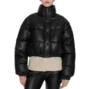 Wholesale Plus Size Women Winter Knitted Breathable Waterproof Windproof Reversible Plain Dyed <b>Puffer</b> <b>Jacket</b> Nylon Lining Custom - Product Image 4