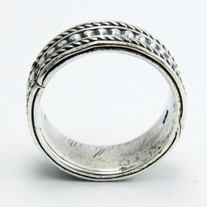 Bague Chrétienne Bohème en Argent Sterling 925, Oxydée et Unie, Collection Shri Ashapura Jewels Stability Grounding, par un tiers - Product Image 3