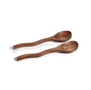 Wooden Salad <b>Spoon</b> Set – Natural Wood <b>Serving</b> <b>Spoons</b> for Kitchen, Dining & Eco-Friendly Tableware - Product Image 1