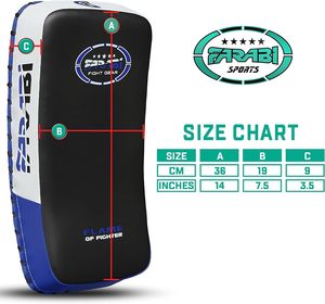 Cible de frappe incurvée Farabi pour MMA, Muay Thai, Boxe, en EVA léger et écologique pour l'entraînement de combat (cuir PU) - Product Image 6