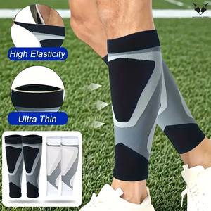 1 paire de chaussettes de compression à haute élasticité, respirantes et légères, adaptées à la course à pied, à la gym et aux sports, manchons de compression pour mollets - Product Image 6
