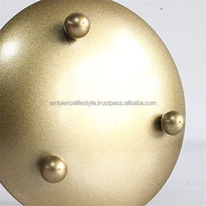 High Quality <b>Metal</b> Golden Candle Pillar Stand <b>Plate</b> Handmade for Home & Living Room by Ambiance Lifestyle. - Product Image 2