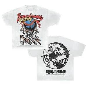 Camiseta de Manga Corta para Hombre, Personalizada, de Algodón 100%, 180 g/m², Ecológica, Corte Cuadrado, Hombros Caídos, Transpirable, Anti-Pilling - Product Image 1