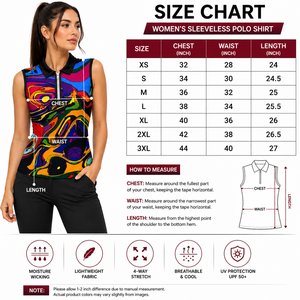 Camiseta de Golf para Mujer al Mejor Precio, Sin Mangas, Estampado Abstracto, Cierre Frontal con Cremallera, Deportiva, de Secado Rápido, 100% Poliéster Tejido - Product Image 4
