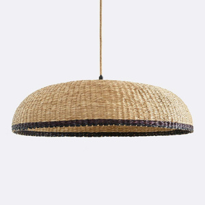 Decorative Seagrass <b>Ceiling</b> Lamp Elegant Hanging <b>Light</b> Fixture For Living Room Bedroom Handmade Natural Home Decor - Product Image 1