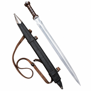 ดาบไวกิ้งเหล็กกล้าคาร์บอนทำมือพร้อมปลอกหนัง - Product Image 1
