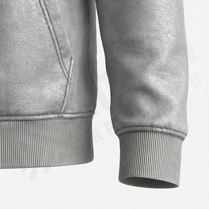 Hoodie surdimensionné élégant pour homme, design vintage délavé avec poche avant, confortable, personnalisable pour l'hiver. - Product Image 6