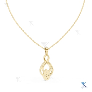 Collier pendentif en or massif 14K 18K avec diamant de laboratoire taille marquise, motif infini, bijou de mariée raffiné pour femme, cadeau de fête - Product Image 5
