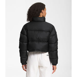 Manteau d'hiver matelassé imperméable personnalisé pour femme avec fermeture éclair et bordure en fourrure, en tissu mémoire épais, pour la mode urbaine, vente en gros OEM - Product Image 4