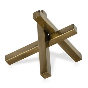 Escultura Geométrica Moderna Hecha a Mano en Oro, Adorno Abstracto de Metal Entrelazado para Mesa, Figura Decorativa en Oro Antiguo, ¡Gran Venta! - Product Image 1