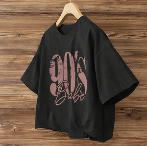 Camisetas Extra Grandes de los 90 para Mujer, Camisetas Vintage de los 90, Camisetas Holgadas con Hombros Caídos y Estampado Gráfico de Algodón - Product Image 4