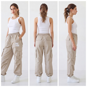 Wholesale Women's <b>Windbreaker</b> Pant 100% Nylon Lightweight Cargo Pants Women Oversized Rain Joggers Hiking <b>Camping</b> Cargo Trouser - Product Image 5