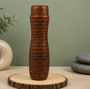 Bouteille d'eau de luxe en cuivre pur écologique avec poignée design sablier, idéale pour la maison, les voyages et les fêtes - Product Image 2
