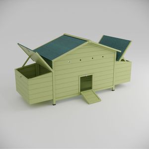 Grande pollaio esterno in legno con 2 lati scatole di nidificazione e 2 porte ruspanti pollaio gabbia - Product Image 3