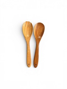 Cuillère en bois de teck naturel pour cuisiner et servir - Product Image 5