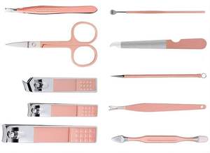 Kit de Pedicura de Acero Inoxidable, Lima de Uñas, Cortaúñas, Empujador, Pinzas, Juego de Instrumentos de Cuidado de Belleza con Estuche con Cierre, 11 Piezas - Product Image 2