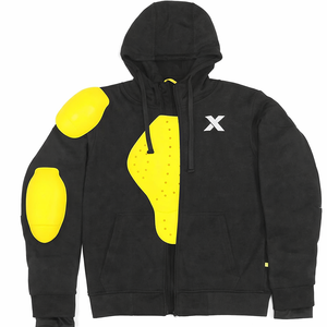 Armoured Breathable Motorcycle Hoodie with CE Approved Removable <b>Protectors</b> for Reinforced Unisex Custom Logo Low MOQ - Product Image 1