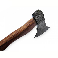 Burraq Hache de fendage Tomahawk personnalisée 17 pouces en acier Damas avec manche en bois de rose, pour la chasse, le camping et l'extérieur, qualité industrielle, pour le bricolage, cadeau pour la fête des pères