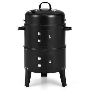 3-in-1 Cambo <b>BBQ</b> Grill Built-In Thermometer Convenient <b>Camping</b> Charcoal Grill - Product Image 5