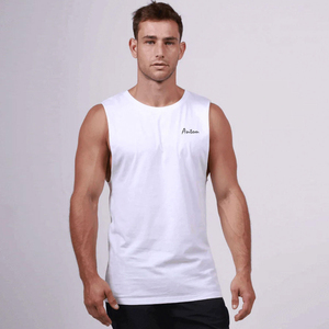 High Quality Mens Quick Dry 100% Cotton Tank Top Customized Color Size Breathable Eco-friendly <b>Machine</b> Washable Sleeveless - Product Image 2