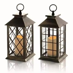Golden <b>Brass</b> <b>Lantern</b> Candle Holder for Home Decoration Indoor Outdoor Use Durable Metal Design - Product Image 5