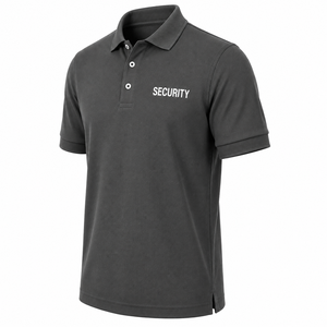 Polo de travail personnalisé pour agent de sécurité, manches courtes, couleur unie, uniforme de sécurité sur mesure - Product Image 5