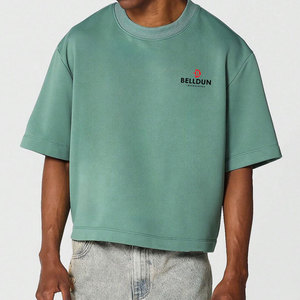 Camiseta Corta Oversize para Hombre, Tejido Ligero y Transpirable, Corte Moderno y Relajado para Uso Diario en Interiores y Exteriores - Product Image 1