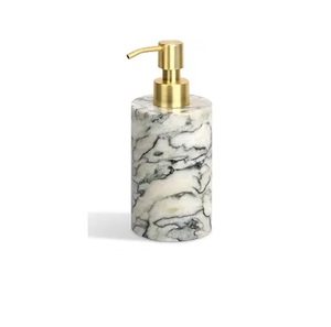 Distributeur de savon liquide en marbre avec pompe en nickel brossé, rechargeable, pour savon à vaisselle, savon pour la cuisine - Product Image 2