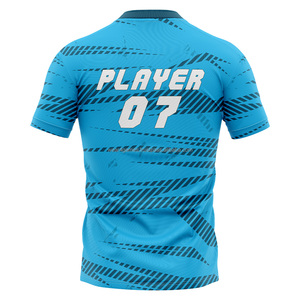 Maillot de football en polyester 100% à séchage rapide à manches courtes sans tarif Nom de l'équipe sublimé personnalisé Technique de coupe automatisée Logo avant - Product Image 3