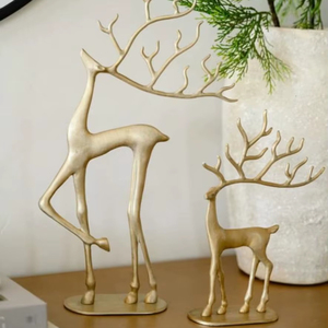 Decorative Metallic Reindeer Table Centerpiece <b>Christmas</b> Dining Table Ornament Festive Holiday Interior Decoration - Product Image 1