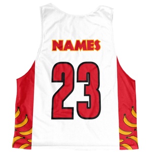 Custom 100% Polyester Lacrosse Jersey for Adults Loose Sublimated Pinnies College Team Sportswear Uniform - Product Image 2
