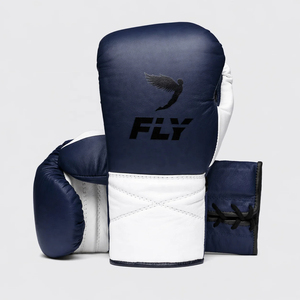 RTS Professional High Quality Pure Cowhide Leather Customized Lace-Up Closure Lightweight Breathable Boxing Gloves for Training - Product Image 4