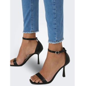 Jeans de mezclilla ajustados de tiro alto para mujer 2025, azules, 98% algodón, 2% elastano, estilo limpio, cintura elástica, diferentes opciones de moda - Product Image 4