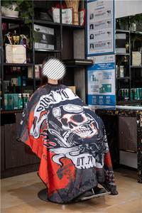 Cape de coiffure écologique portable en coton/polyester/nylon, résistante à l'eau, pour salon de coiffure - Product Image 4