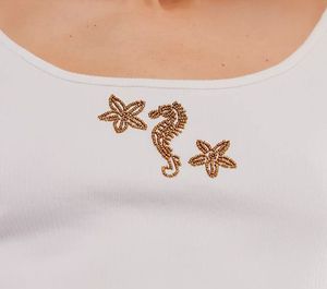 Tenue de mode féminine contemporaine haut de gamme, brodée à la main avec des perles, finition décorative de qualité supérieure - Product Image 3